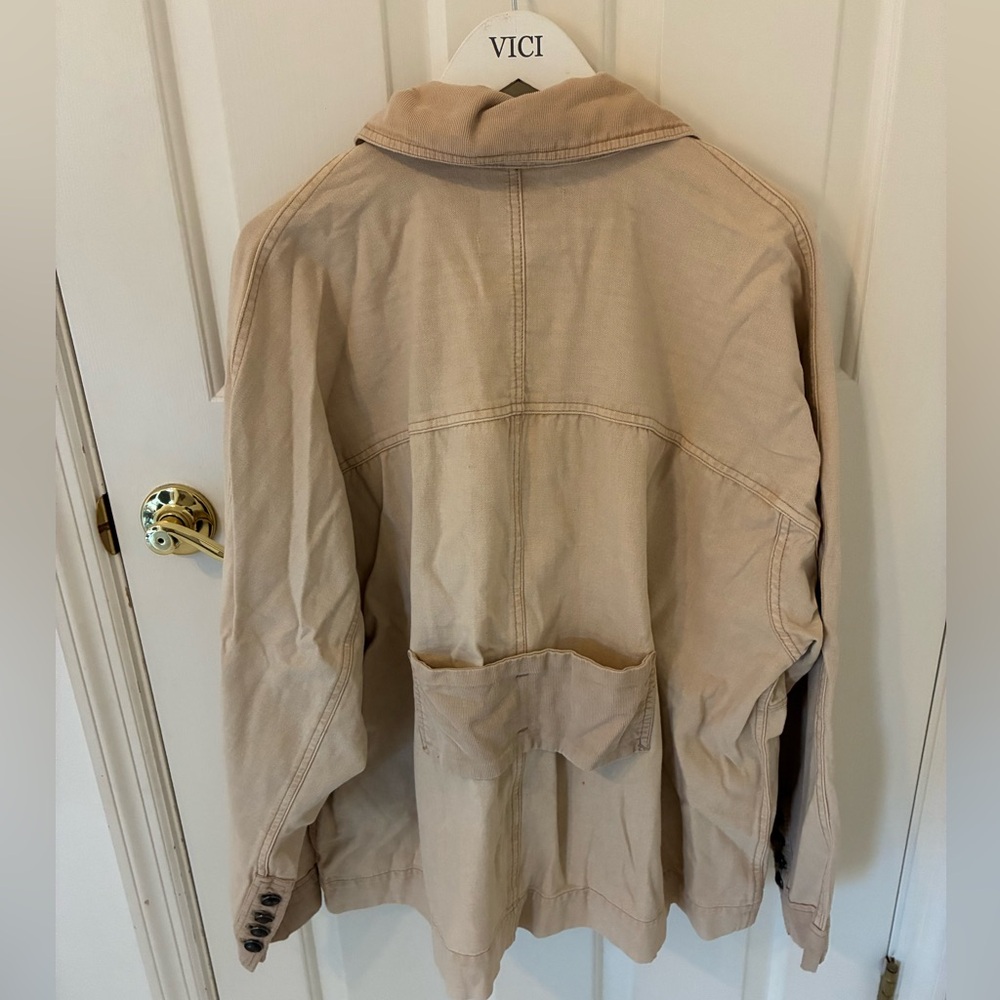 Nwt Free People We The Free People Viva Surplus Double Breasted Oatmeal Jacket - Picture 5 of 6